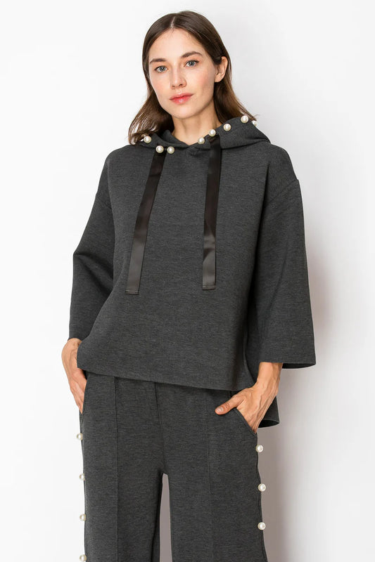 Pearl Trim Hoodie