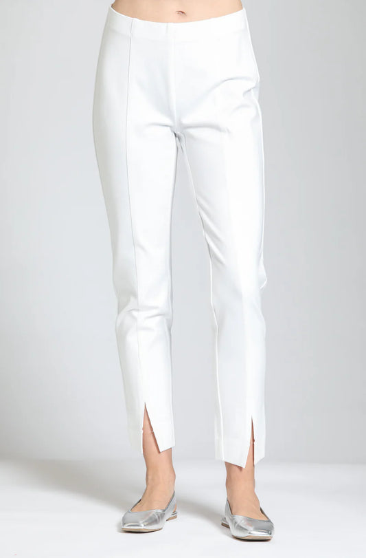 Pull-On Split Hem Ponte Pant Champaign