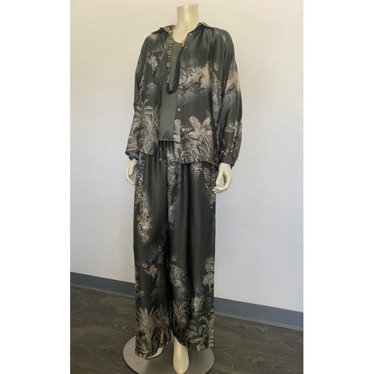 Satin Top Tiger Print