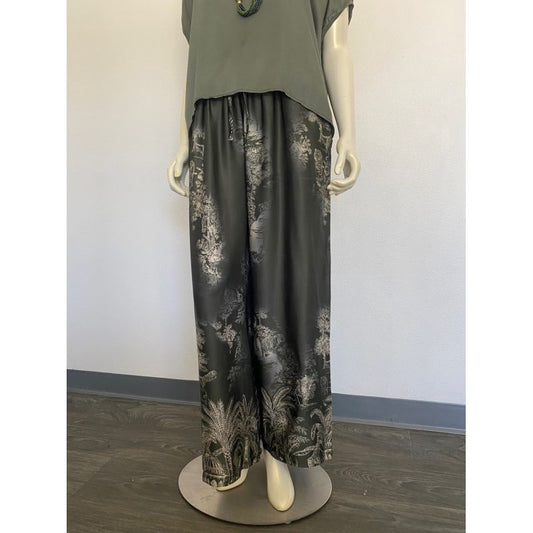 Satin Pants Tiger Print