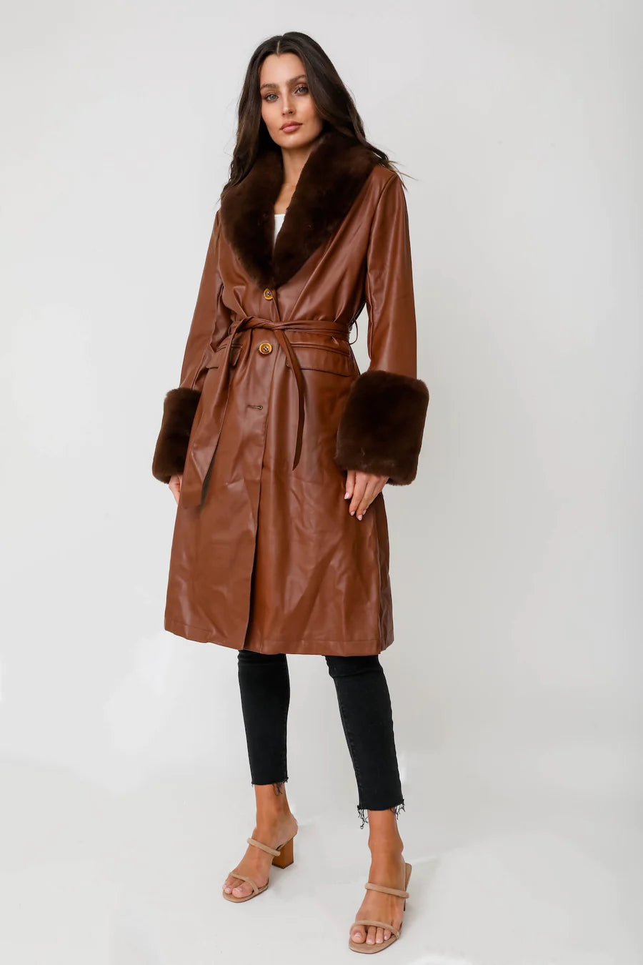 Trench Removable Fur Collar