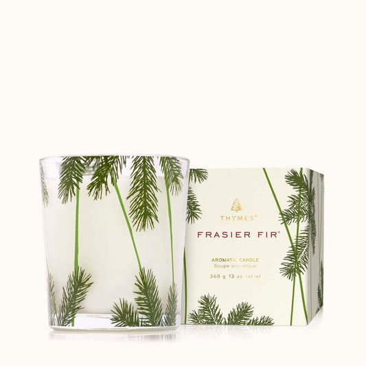 Frasier Fir Poured Candle, Pine Needle Design