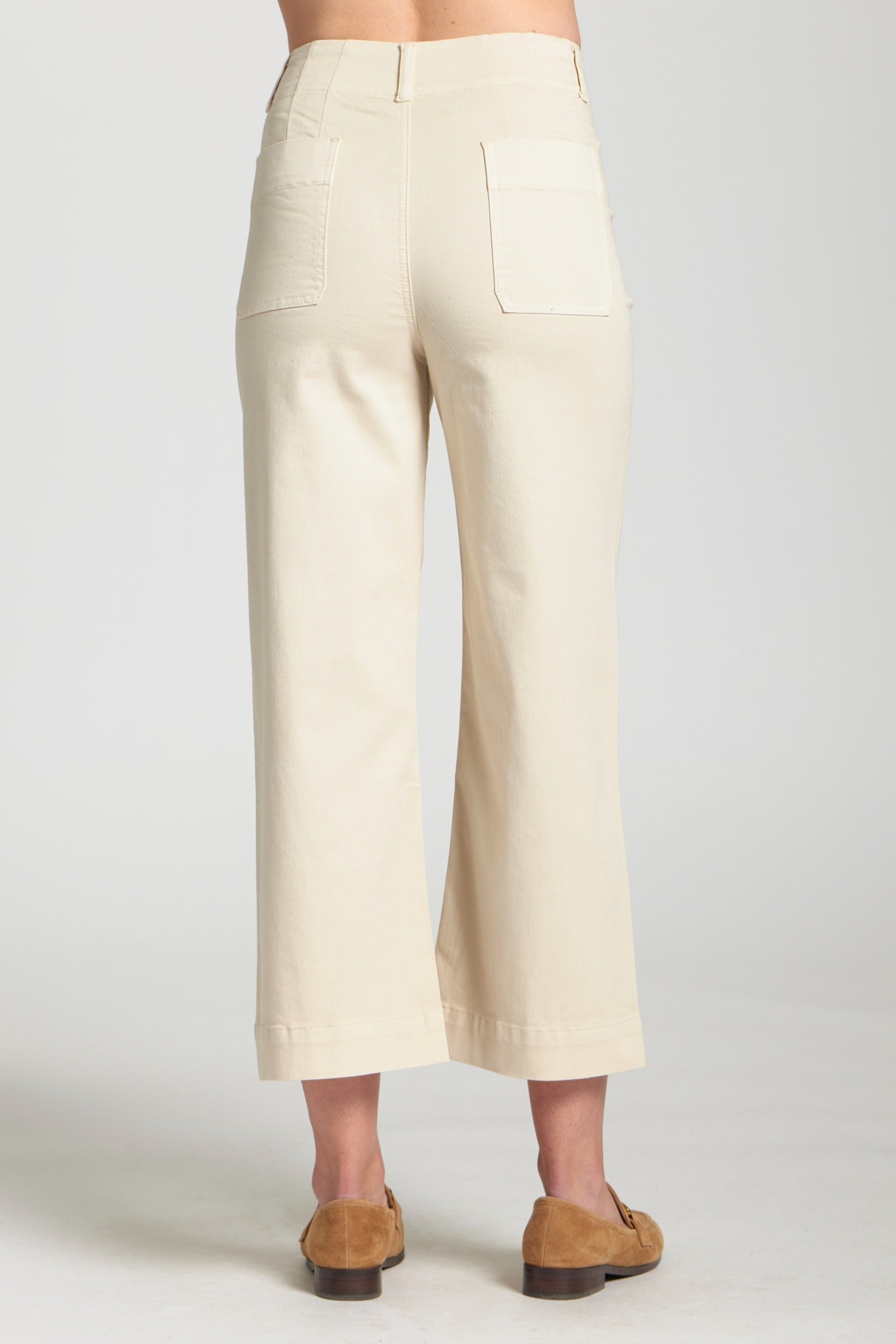 Cropped  B168 Wide leg Pant Patch Pockets