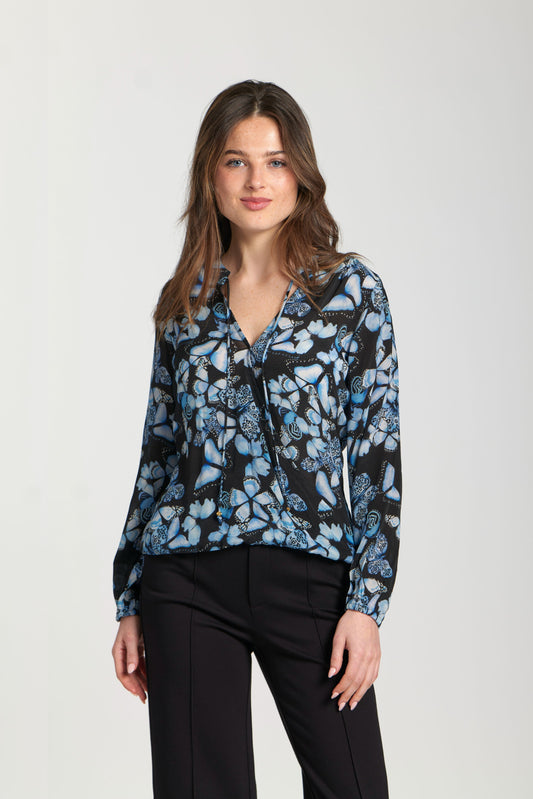 Crossover Blue Prt B-57P/C Top