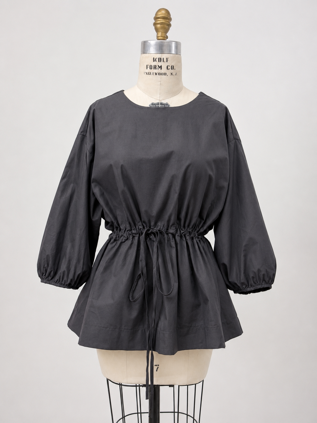 Drawstring Waist  L/S Top
