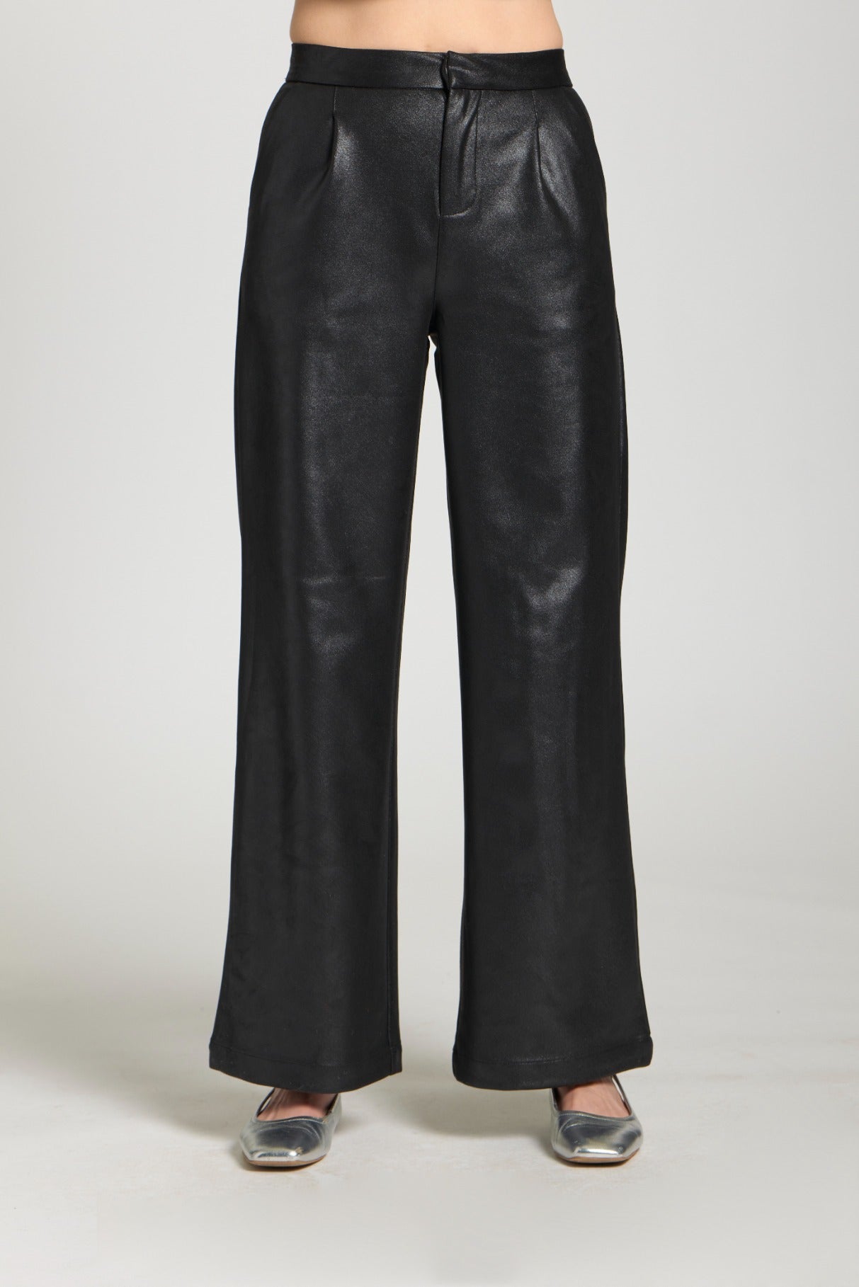 Zip K21C Blk Pleated Pant